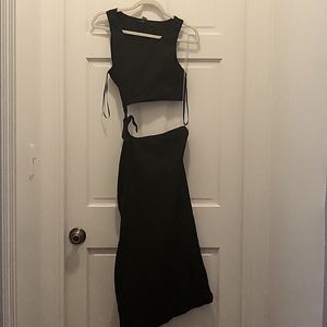 F21 Black Open Midrif Dress